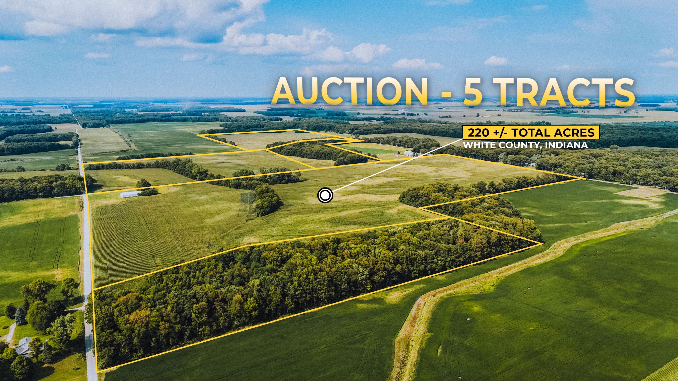 220 +/- Acres Offered in Five (5) Tracts: White County, Indiana